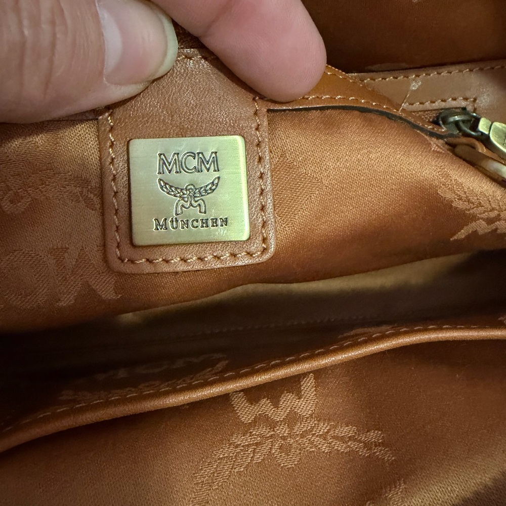 MCM Brown Leather Shoulder Bag - Picture 8 of 14